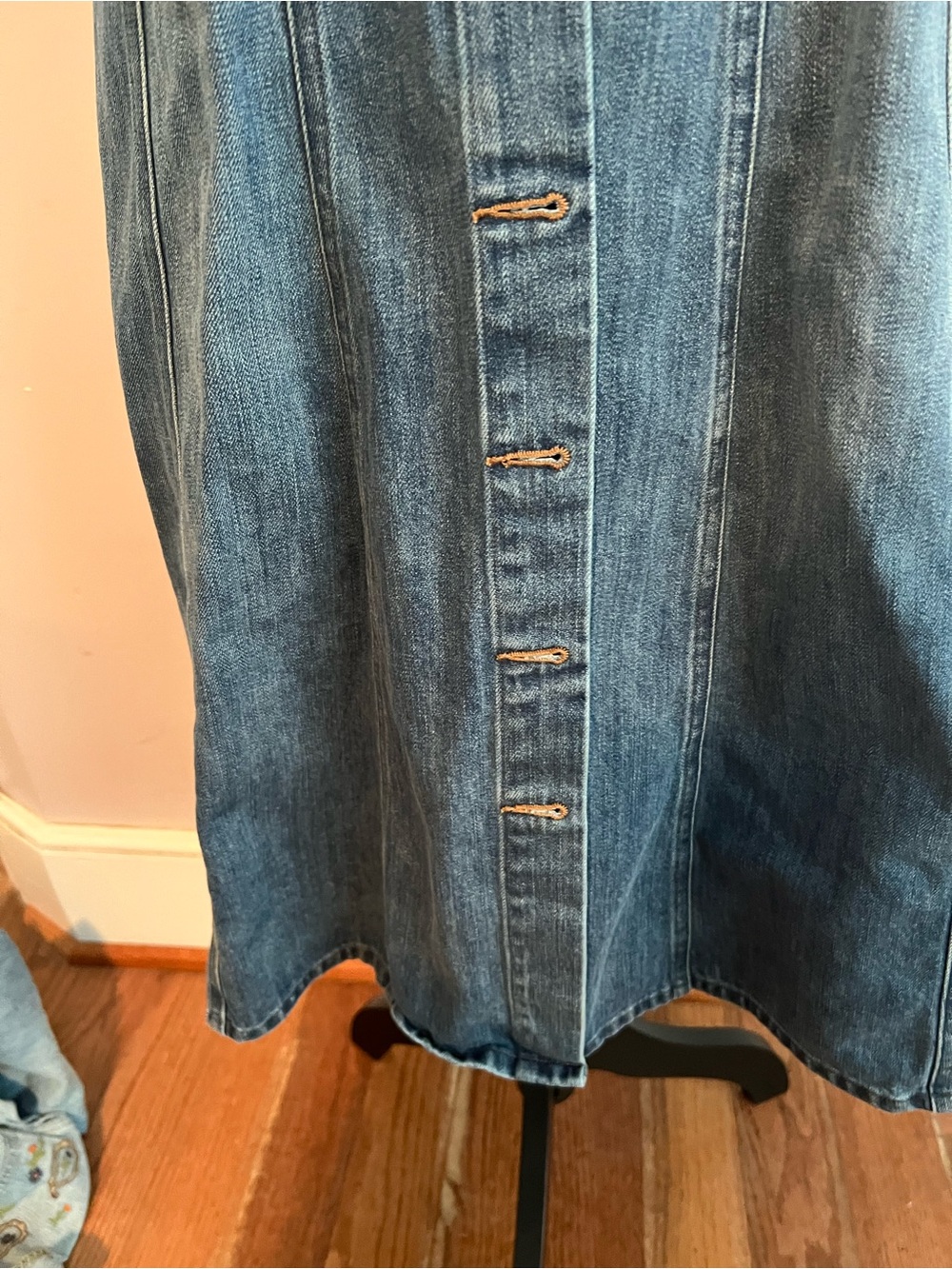 Ralph Lauren Light Blue Sleeveless Denim Button Dress Dress Size 6 - Picture 7 of 12